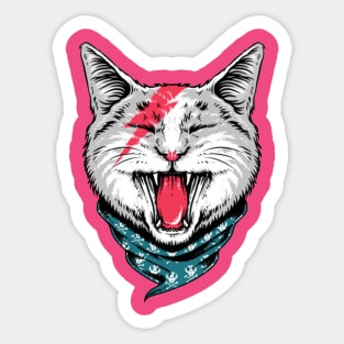 cat rock Sticker